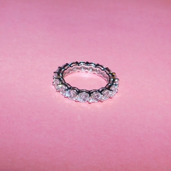 Jewelry - ‘Eternity’ Ring - 18K White Gold Plated CZ Ring